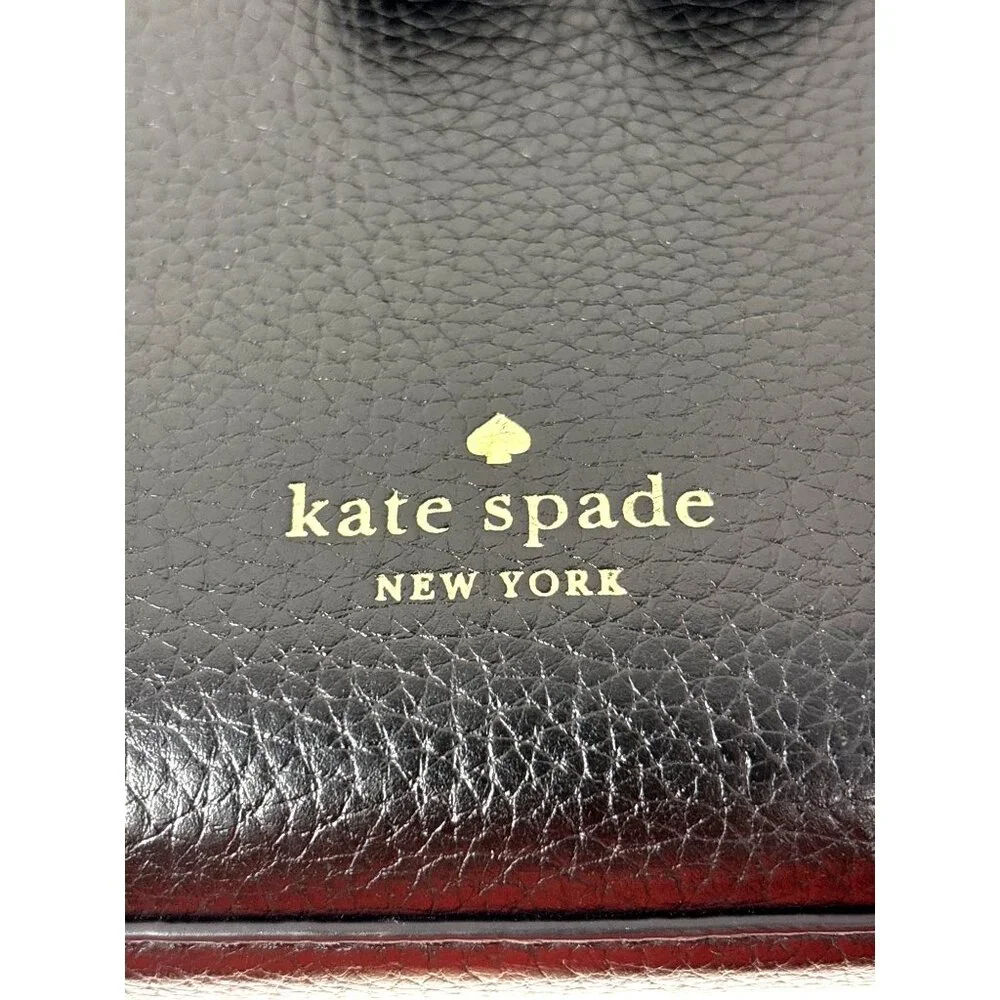 Kate Spade Hayes Medium Black‎ Pebbled Leather Handbag Purse Crossbody